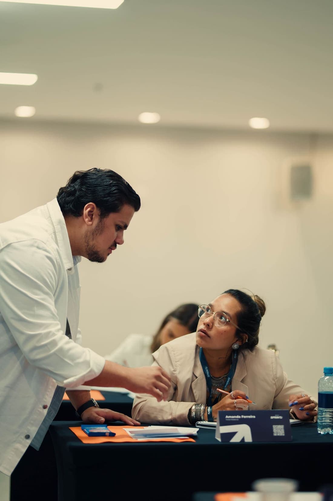 Conversa entre professor e participante